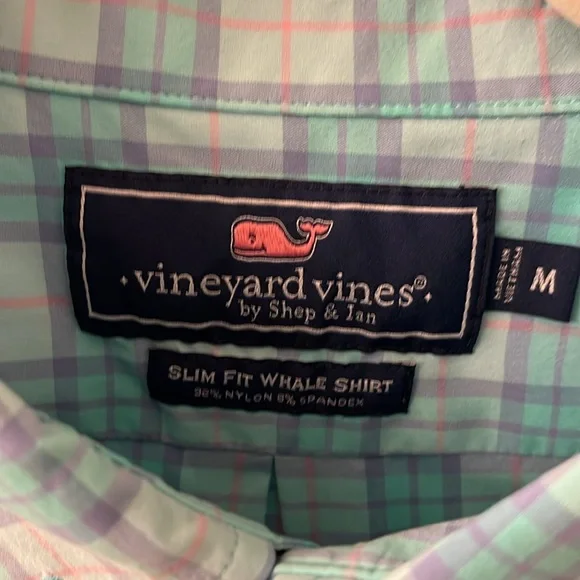 Vineyards Vines Slim Fit Whale Shirt Medium - Picture 3 of 6